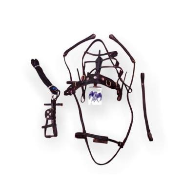 Imagem de arreio de charrete Celotinho e tapa olho de trolle mini Pônei - Correa