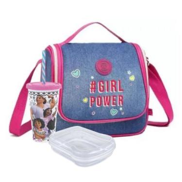 Imagem de Kit Lancheira Encanto Garrafa Shakeira Sanduicheira Infantil - Kika, E