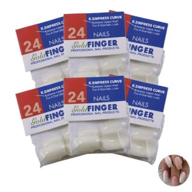Imagem de Kit 6pct Curvatura C Nail Finger, Unha Postiça Realista - Dafu