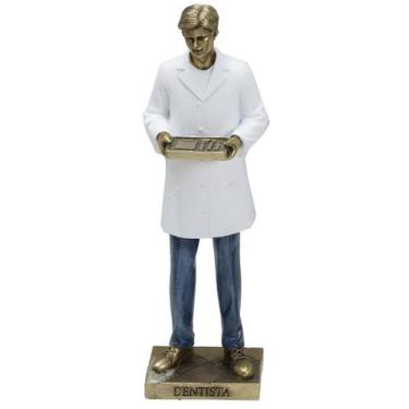 Imagem de Estatueta Decoração Dentista Odontólogo Enfeite Resina 25cm - Genérico