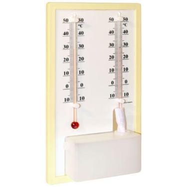 Imagem de Termo higrometro bulbo seco e umido -10+50:1c liquido base plastica 19