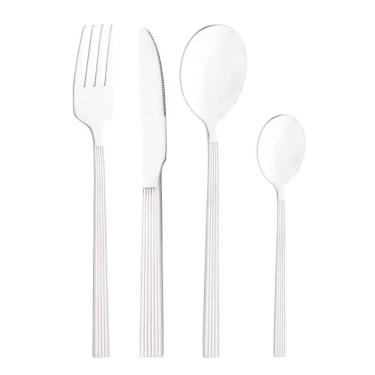 Imagem de Conjunto Faqueiro Athenas Aço Inox 16 pçs 220060 - Lyor