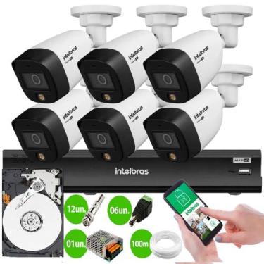 Imagem de Kit 6 Câmeras Segurança VHD 1220 B Full Color Full HD 1080p + Gravador