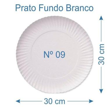 Imagem de 100 Prato de Bolo Salgado Fundo Branco Nº9 - AAZ
