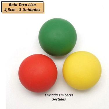 Imagem de 3 Unidades Bola Bolinha Taco Lisa 4cm Brinquedo Pet Cães & Gatos Fisio