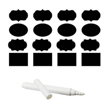 Imagem de 16 un etiqueta adesiva p/ potes de temperos c/ caneta - Rio Tijucas