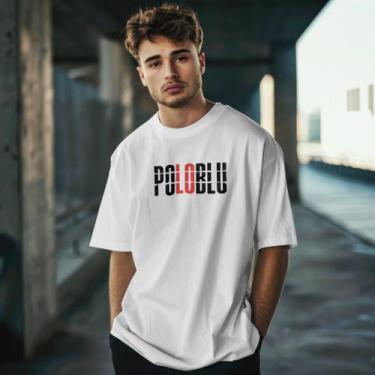 Imagem de Camiseta Casual Masculina Polo Blu Estampada Malha Algodão do P ao G1,