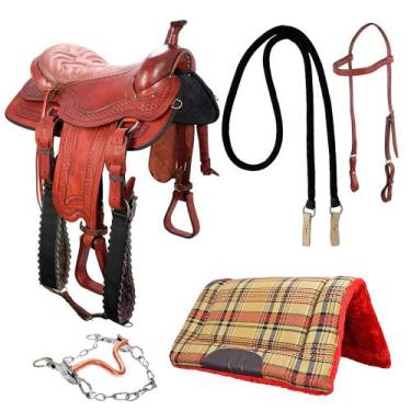 Imagem de Kit Sela Americana Laço e Passeio SV12009 - Havana - Selaria Vertentes