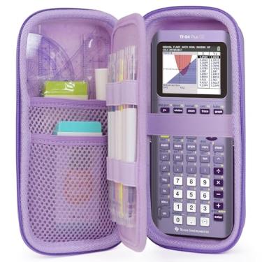 Imagem de Calculadora gráfica rígida compatível com Texas Instruments TI-84 Plus CE/TI-84 Plus/TI-Nspire CX II CAS/TI-Nspire CX II/TI-83 Plus/TI-85/TI-86/TI30xs/TI36X Pro/TI 34 Calculadora - roxo claro