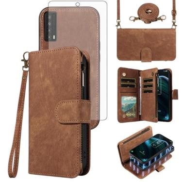 Imagem de Asuwish Capa de telefone para TCL Stylus 5G 2022 carteira magnética destacável com protetor de tela de vidro temperado alça transversal suporte para cartão TLC Stylo G5 6.81 T779W mulheres homens