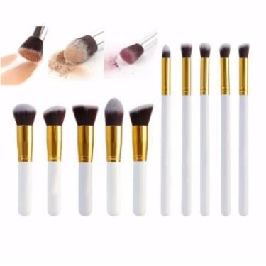 Imagem de Kit Pincel Para Maquiagem Para Esfumar Contorno – 10 Peças cores variaveis