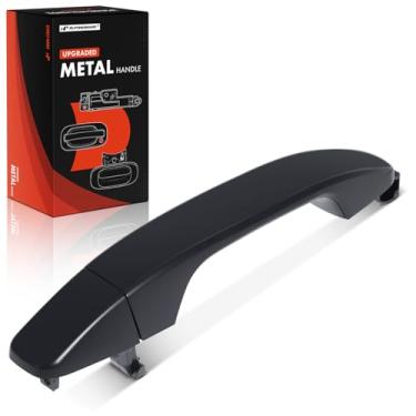 Imagem de A-Premium Maçaneta de porta externa de metal atualizada compatível com Chevrolet Colorado 2015-2022 Crew Cab, Primed Black, lado traseiro do motorista ou do passageiro