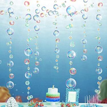 Imagem de Decor365 Guirlanda de Bolhas Transparentes, Decoração de Festa Submarina, 10.8 metros, Plástico, Reutilizável