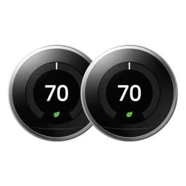 Imagem de Google Nest Learning Thermostat Aço Inoxidável (3ª Geração) (T3007Es-Us) (Pacote Com 2)