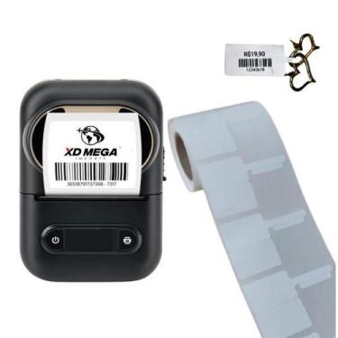 Imagem de 1 mini impressora termica XD-210 + 5 rolos etiqueta para Joias e oculo