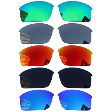 Imagem de Acefrog 5 pares de lentes polarizadas de substituição para óculos de sol Oakley Flak Jacket OO9008 63 mm, ajuste perfeito, à prova de estilhaçamento, antiarranhões, pacote econômico