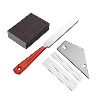 Imagem de Ferramenta de Guitarra Luthier, Guitarra de Arquivos de Guitarra Guardas de Rock Rocker Rocker Esponja de Moagem para Guitarra Ukulele Bandolim Reparo Polimento