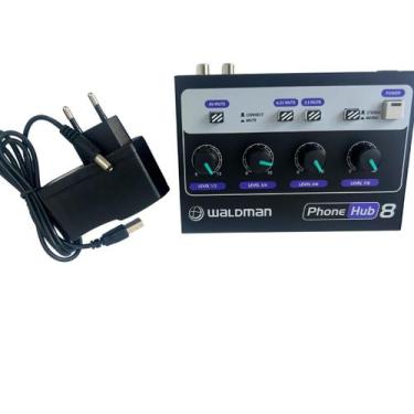 Imagem de Amplificador De Fone Ph-8 Phone Hub 8 + Fonte  Waldman