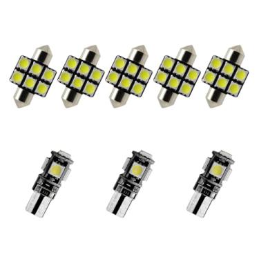 Imagem de 8X-SPEED 8 peças lâmpada LED interior 5050 chip para Toyota Yaris MK1 1999-2005 caixa de luvas de leitura concluída porta-malas espelho viseira de sol