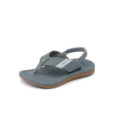 Imagem de Reef Chinelo Little Santa Ana para meninos, Cinza, 16