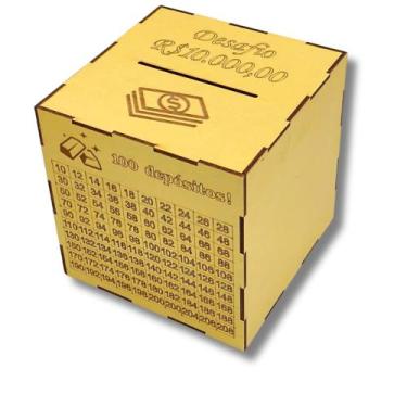 Imagem de Guardar Dinheiro Cofre Desafio 1000 5000 10000 20000 - Casa Bebe Decor