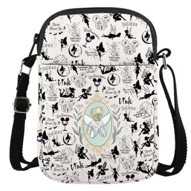 Imagem de GJTIM Presente de princesa TinkerBell Merchandise Fairytale Pixie Cartoon Fans Gift Fairy Tinkerbell Bolsa transversal, Tinker Cr