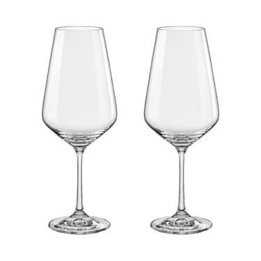 Imagem de Taça de Cristal Bohemia Para Vinho 550 ml Sandra 2 Peças - Bohemia Cry