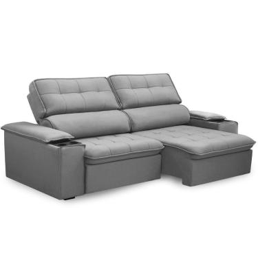 Imagem de Sofá 3 Lugares Retrátil Reclinável 230cm Veludo Belfort Ferguile