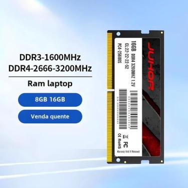 Imagem de Memória RAM DDR4/DDR3 para Laptop JUHOR - 8GB/16GB (2666MHz/3200MHz/16