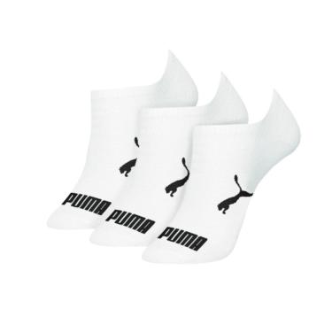 Imagem de Kit Meia Sapatilha Invisível Puma Infantil 25 à 28 com 3 Brancas