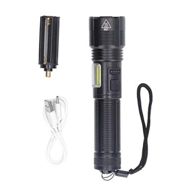 Imagem de Lanterna de lanterna LED carregamento de alta luz IPX4 Impermeável Zoomable Luz de flash de mão para camping de emergência Bicking alumínio