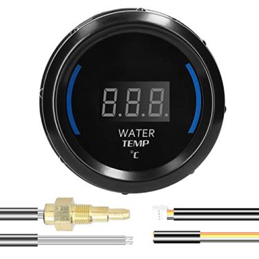 Imagem de Medidor Digital de Temperatura água de 52 Mm para Carro, Display LED 20-120 ℃ Com Função de Alarme de Sensor, Fácil de Ler para Carro, Caminhão e Motocicleta