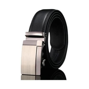 Imagem de Cinto Masculino de Couro Genuíno com Fivela Automática - Luxo Casual -