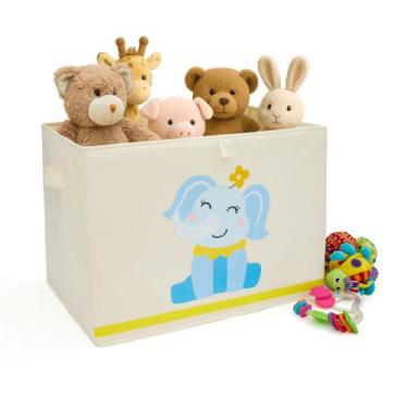 Imagem de Caixa Organizadora Infantil 51x36cm Quarto Bebê Criança - Momis Petit