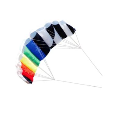 Imagem de rockible Dunha de dupla dublê pipa parafoil kite arco -íris para adultos para treinamento de kitesurfing ao ar livre praia