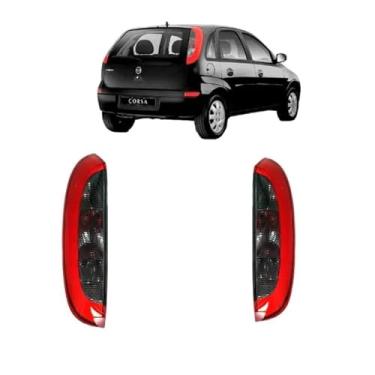 Imagem de Lanterna Corsa Hatch 2004/2012 Vermelha Traseira Fumê (Lado Esquerdo)