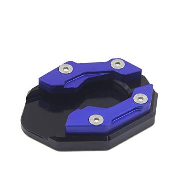 Imagem de Acc-Creativity Suporte de pé de motocicleta com ampliador lateral para placa de extensão compatível com YAMAHA NMAX NMAX155 2020-2021 (azul)