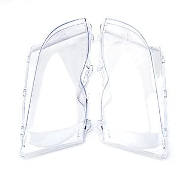 Imagem de Lentes de farol de carro, 2 peças de capa transparente de farol esquerdo e direito para 3 séries E46 01-05 Facelift 63126924043 63126924044