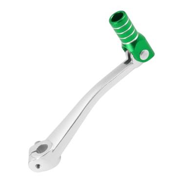 Imagem de Motoforti Alavanca de câmbio dobrável de motocicleta para pedal de liga de alumínio Bosuer 125 Braço de alavanca de câmbio prateado cabeça verde com anel prateado