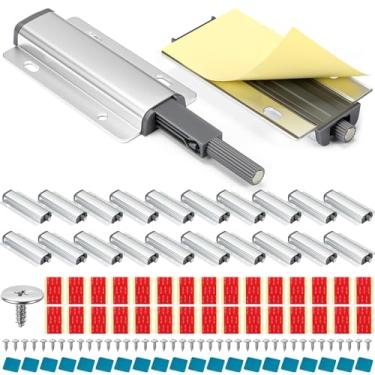 Imagem de Mudder Pacote com 20 travas magnéticas para armários para abrir a porta trinco de toque trava de liberação de porta de cozinha para fechamento de gaveta trava de pressão para armário