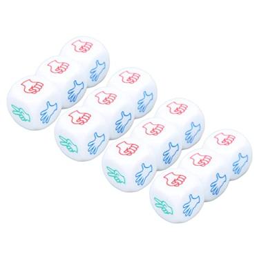 Imagem de Conjunto de Dados de Jogo Branco, Conjunto de Dados de Jogo Requintado Resistente Ao Desgaste de 6 Lados para Jogos
