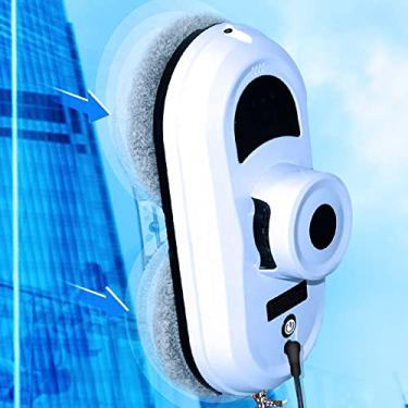 Imagem de Robô Limpador De Janelas, Para Janelas Externas/internas Via Smartphone Ou Remoto, Branco, Para Limpeza De Vidro De Teto De Janelas Altas, Para Ambientes Externos/internos,Britishversion