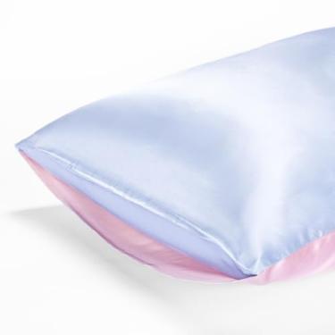 Imagem de Oriental Lakeside® Fronha de seda 100% pura 22 Momme Mulberry - Capa de almofada de seda com fecho de envelope (1, lagoa Hutt, King (50,8 cm x 91,4 cm))