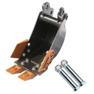 Imagem de Jiawu Caçamba de escavação estreita, acessórios de caçamba de miniescavadeira de 7,87 pol., caçambas de retroescavadeira de aço de liga leve para escavadeiras de até 2 toneladas