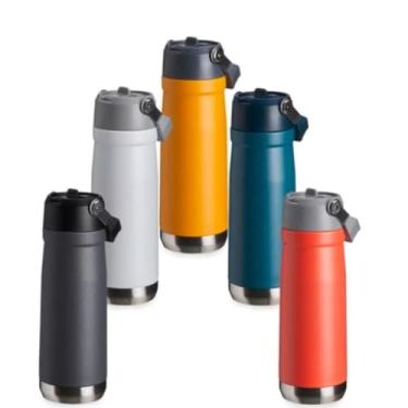 Imagem de Garrafa Térmica Portátil, 500ml, Aço Inox, com Alça, para Bebidas Quentes e Frias.