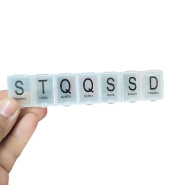 Imagem de Organizador Porta Comprimidos Semanal, 7 Compartimentos, 15 cm, Transparente