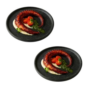 Imagem de Kit 2 Pratos Raso Pedra Sabão Rústico Comida Mineira Saudável