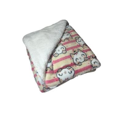 Imagem de Cobertor Manta para Bebê Estampado com Sherpa Microfibra Antialérgico 