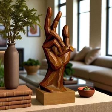 Imagem de Escultura "Mão de Deus" - Mão de Jesus Cristo com ferida da cruz - 4 D