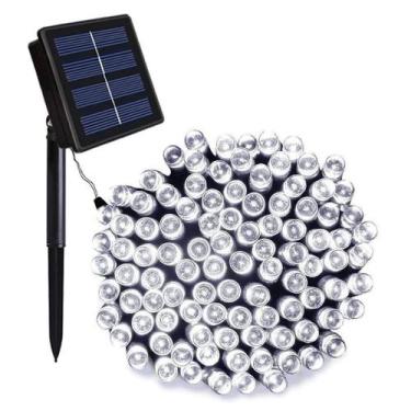 Imagem de Pisca Cordão Solar Natal LED 100 Lâmpadas Luz Branca 8m 8 Funções - Gi